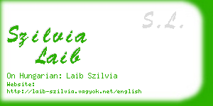 szilvia laib business card